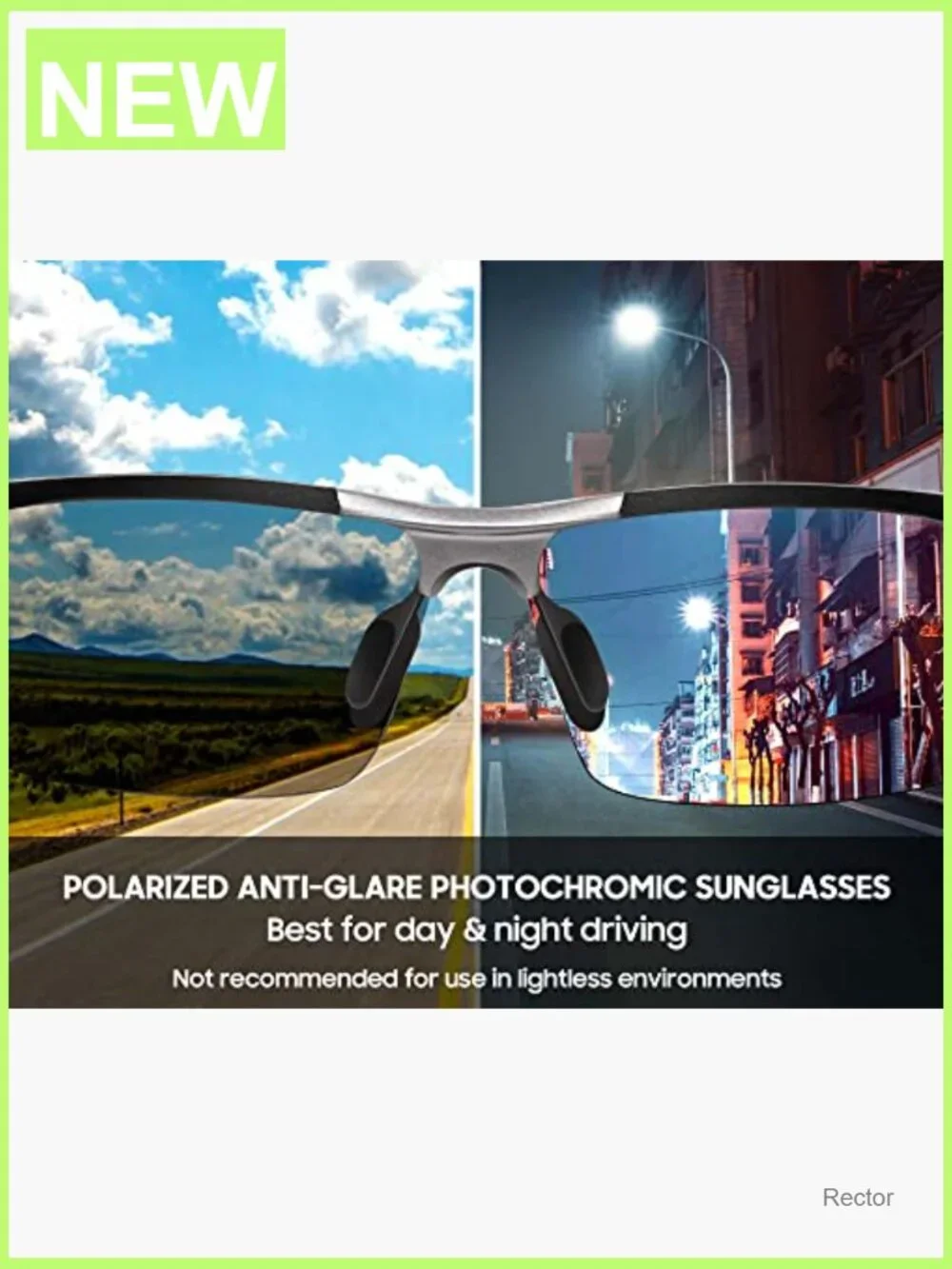 Men's Photochromic Sunglasses Polarized UV400 Safety Driving Glasses